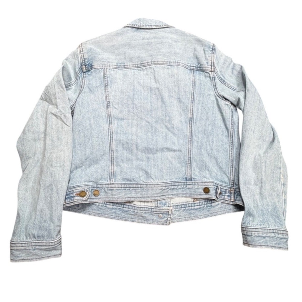 Chaps Light Wash Denim Trucker Jacket Embroidered Western Womens Large Blue - Picture 2 of 12
